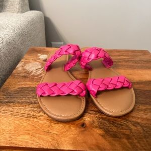 A New Day Pink Braided Sandals Size 9.5
